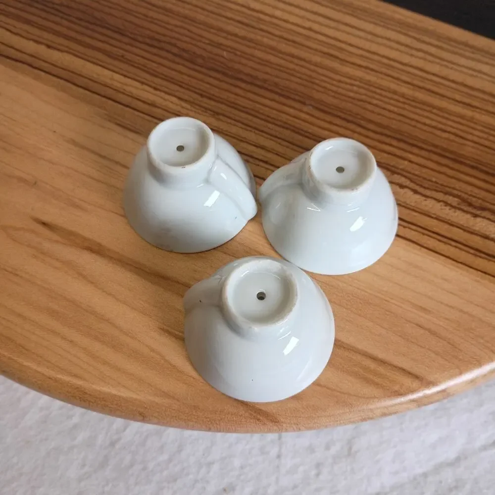 Vintage Japanese Porcelain Sake Tea Cups Set of 3